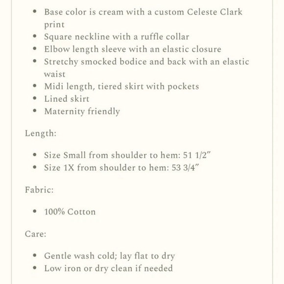 Ivy City Co Women's XXS Boxwood Blossoms Celeste Clark Easter Dress Cottagecore! - Picture 7 of 16